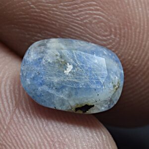3 Carat Unknown Faceted Blue Cut Gemstone With Pyrite From Badakhshan Afghanistan