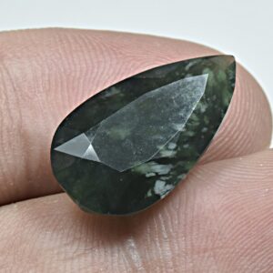 10 Carat Faceted Serpentine Gemstone from Khogyani Afghanistan – Rare Collector Cut Stone