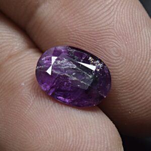 4.3 Carat Faceted Fluorescent Pink Sapphire Cut Gemstone Badakhshan Afghanistan Natural Corundum Collector Stone