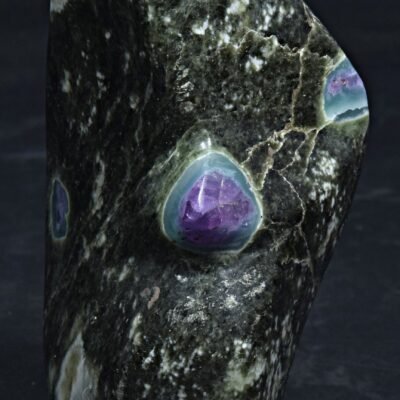 224 Gram Natural Polished Fluorescent Ruby With Zoisite in biotite From Pakistan