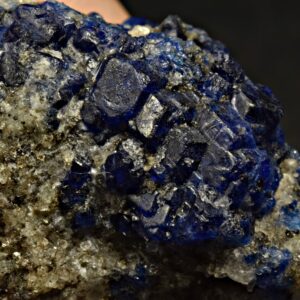 881 Carat Fluorescent Hauyne Crystals Specimen With Fluorescent Phlogopite, Pyrit & Calcite From Badakhshan Afghanistan