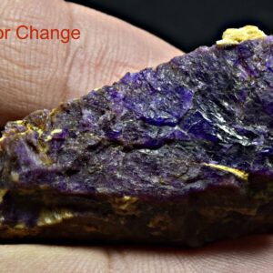 89 Carat Sharp Fluorescent Phosphorescent Deep Color Change Hackmanite Winchite Crystal Badakhshan Afghanistan