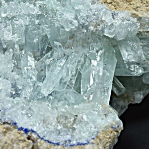 100 Gram Natural Aragonite Crystals Specimen W/Azurite From Helmand Afghanistan