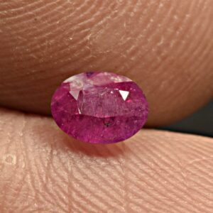 0.4 Carat Faceted Ruby Cut Gemstone From Jigdalok Afghanistan