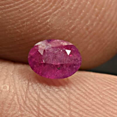 0.4 Carat Faceted Ruby Cut Gemstone From Jigdalok Afghanistan