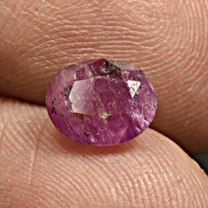 2 Carat Faceted Ruby Cut Gemstone From Jigdalok Afghanistan