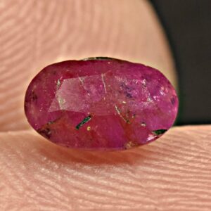 0.7 Carat Faceted Ruby Cut Gemstone From Jigdalok Afghanistan