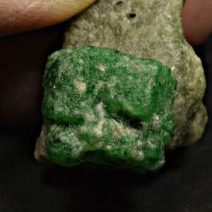 82 Carat Terminated Natural Green Emerald Crystal Specimen From Swat Pakistan