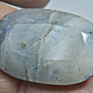 45 Carat Fluorescent Faceted Afghanite Cut Gemstone With Pyrite From Badakhshan Afghanistan
