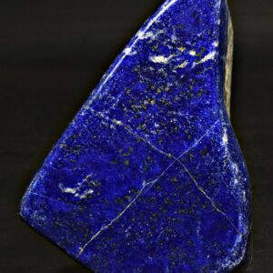280 Gram Lapis Lazuli Polished Tumbled Stone W/Fluorescent Minerals, Pyrite From Badakhshan Afghanistan