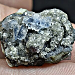 16 Carat Vrobyevite Beryl (Rostrite) Crystal Specimen With Tourmaline From Badakhshan Afghanistan