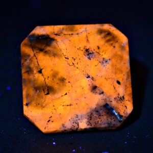 17 Carat Faceted Fluorescent Sodalite Cut Gemstone From Badakhshan Afghanistan