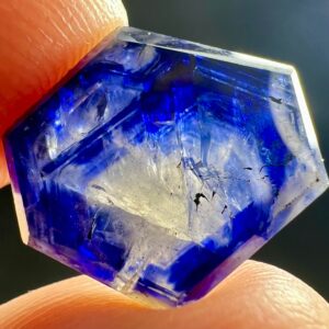 10 Carat Fluorescent Hexagonal SAPPHIRE Slice From Badakhshan Afghanistan