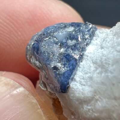 55 Carat Terminated Blue Spinel Crystals Specimen With Fluorescent Phlogopite From Pakistan