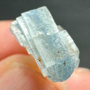 7 Carat Vorobyevite ( Rostrite ) Beryl Crystal With Pyrite From Badakhshan Afghanistan