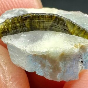 9.9 Carat Vrobyevite Beryl (Rostrite) Crystal With Tourmaline From Badakhshan Afghanistan