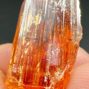 28 Carat Terminated Fluorescent Katlang Topaz Crystal From Pakistan
