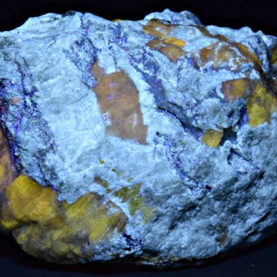 Fluorescent Marialite Scapolite Crystal with Phlogopite, Sodalite & Pyrite