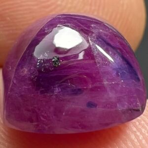 10.8 Carat Fluorescent Sugarloaf Ruby From Jigdalok Afghanistan