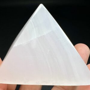 213 Grams Fluorescent Polished Pink Calcite Pyramid From Baluchistan Pakistan