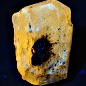 15 Carat Fluorescent Marialite Scapolite Crystal With Pyrite From Badakhshan Afghanistan