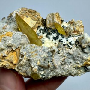 130 Grams Titanite Sphene Crystal with Aegirine and Calcite From Zagi Pakistan