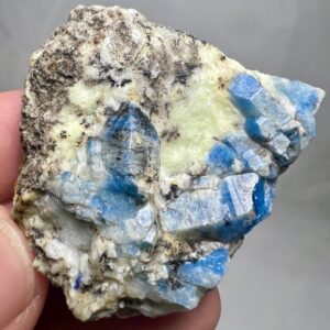 31 Grams Fluorescent Afghanite Crystals on Matrix From Badakhshan Afghanistan