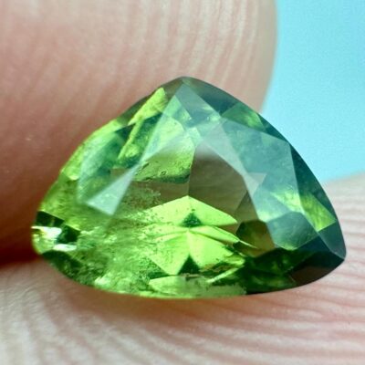 1.2 Carat Faceted Tashmarine Diopside Cut Gemstone From Badakhshan Afghanistan