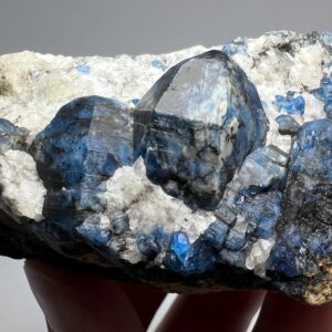 198 Gram Blue Afghanite Crystal Cluster with Calcite & Pyrite from Badakhshan Afghanistan