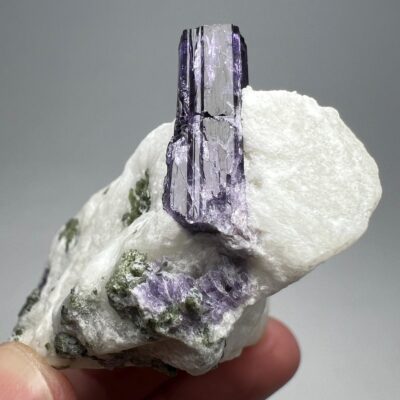 315 Carat Fluorescent  Scapolite Crystal Specimen Combined With Diopside From Afghanistan