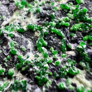 1347 Carat Natural Tiny Crystals Cluster Uvarovite Garnet On Matrix from Afghanistan