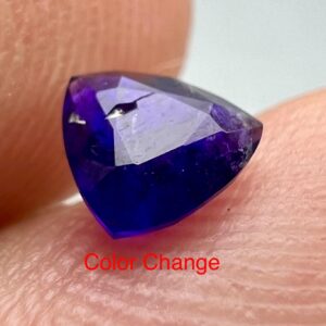 0.4 Carat Faceted Fluorescent Phosphorescent Sharp Color Change Hackmanite Cut Gemstone From Badakhshan Afghanistan