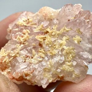 41 Natural Rare Light Pink Rose Quartz Crystals Bunch from Nuristan Afghanistan