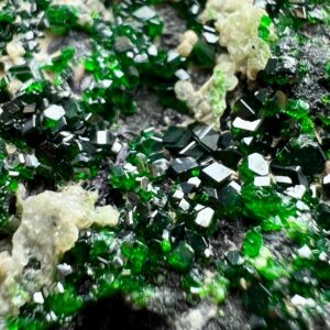 649 Carat Tiny Crystals Cluster Green Uvarovite Garnet Specimen From Afghanistan