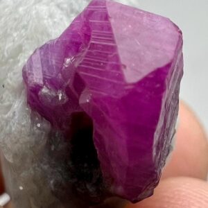 71 Carat Terminated Fluorescent Ruby Crystal Specimen With Pyrite From Jegdalek Afghanistan