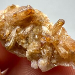 8.5 Carat Natural Childrenite-Eosphorite Crystals Cluster With Rose Quartz From Nuristan Afghanistan