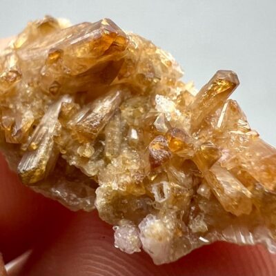 8.5 Carat Natural Childrenite-Eosphorite Crystals Cluster With Rose Quartz From Nuristan Afghanistan