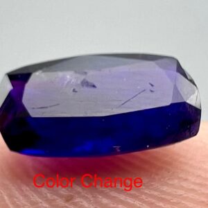 1.1 Carat Faceted Fluorescent Phosphorescent Sharp Color Change Hackmanite Cut Gemstone From Badakhshan Afghanistan