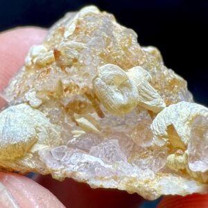 43 Carat Natural Childrenite-Eosphorite Crystals Cluster With Rose Quartz From Nuristan Afghanistan