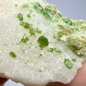 349 Carat Chromium Dravite With Traces Of Vanadium On White Matrix From Gilgit Pakistan