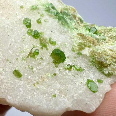349 Carat Chromium Dravite With Traces Of Vanadium On White Matrix From Gilgit Pakistan