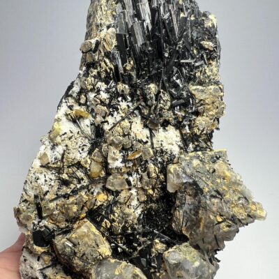 Titanite Sphene Crystal Cluster with Aegirine and Calcite - Pakistan