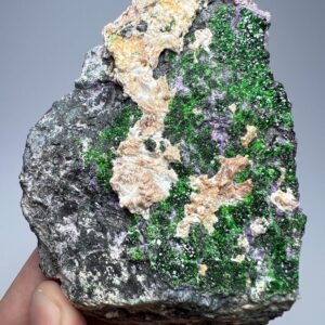 Uvarovite Garnet Crystal Cluster: Rare Green Mineral Specimen, Afghanistan