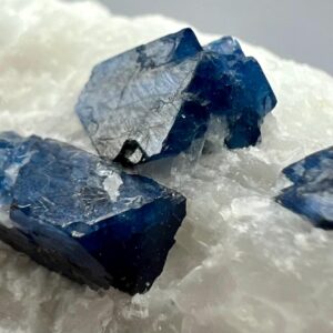 155 Gram Terminated Blue Spinel Crystals Specimen With Mica From Pakistan