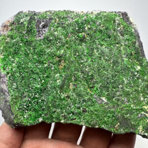 598 Grams Extremely Rare Small Lustrous Uvarovite Garnet Crystals Cluster On Matrix from Afghanistan