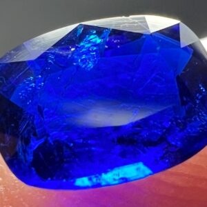 1.1 Carat Rare Faceted Fluorescent Hauyne Gemstone from Badakhshan Afghanistan | Blue Cut Collectible Stone