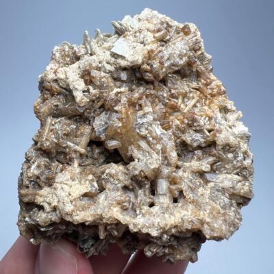 158 Gram Childrenite-Eosphorite Crystal Cluster with Fluorescent Mica from Nuristan Afghanistan