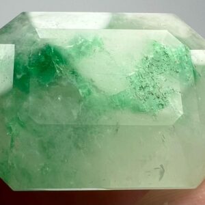 40 Carat Faceted Quartz and Emerald Combination Gemstone from Pakistan – Rare Collector Cut Stone