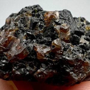 52 Carat Andradite Garnet Crystal with Black Tourmaline & Mica