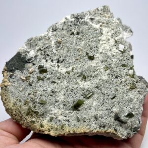 914 Gram Green Sphene With Fluorescent Calcite From Pakistan